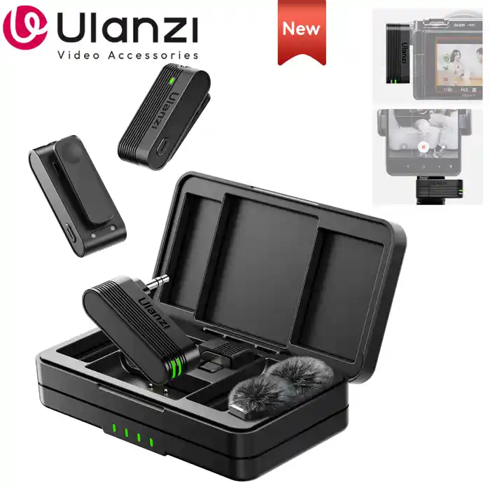 ULANZI A100 Wireless Lavalier Microphone Lapel Mic for Camera...